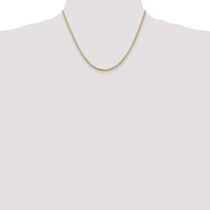 10K Yellow Gold 2.0mm Franco Chain Size 18