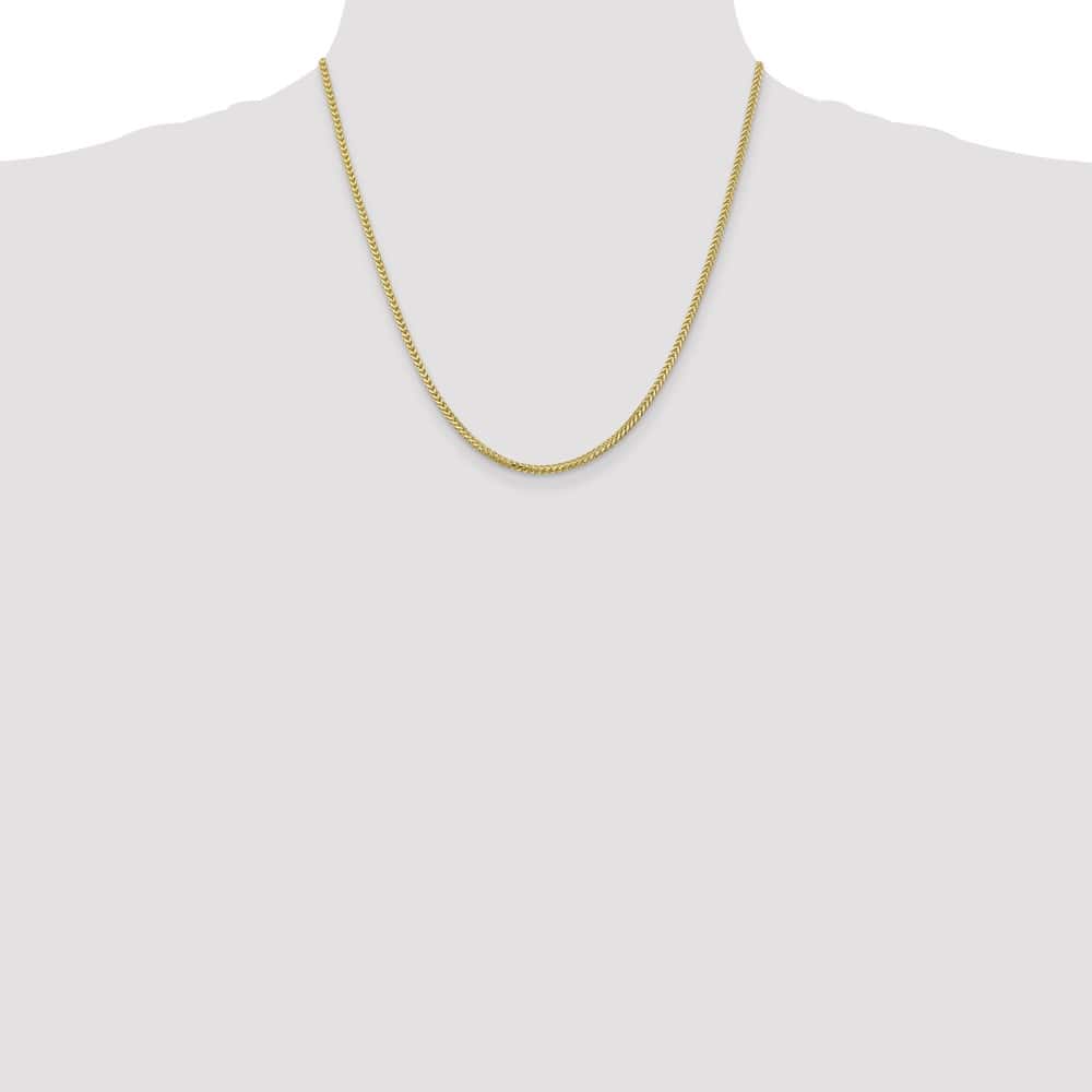 10K Yellow Gold 2.0mm Franco Chain Size 20