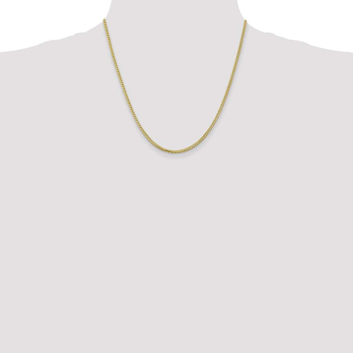 10K Yellow Gold 2.0mm Franco Chain Size 20
