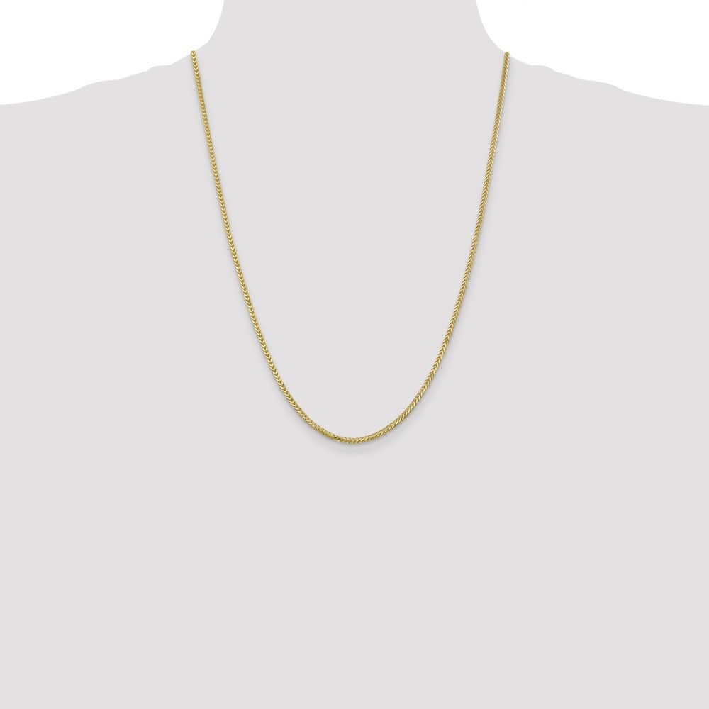 10K Yellow Gold 2.0mm Franco Chain Size 24