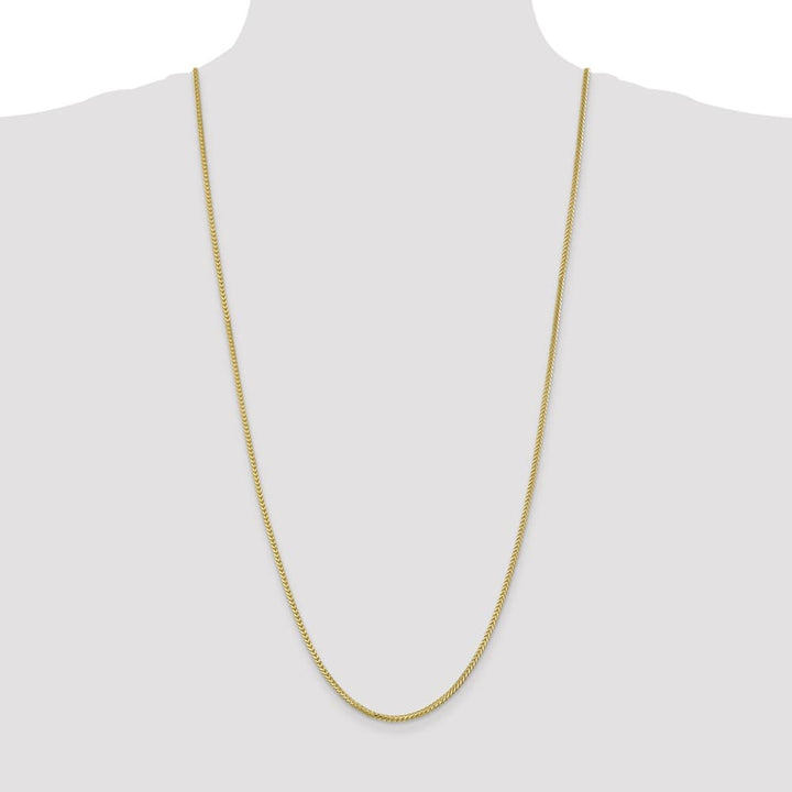 10K Yellow Gold 2.0mm Franco Chain Size 30