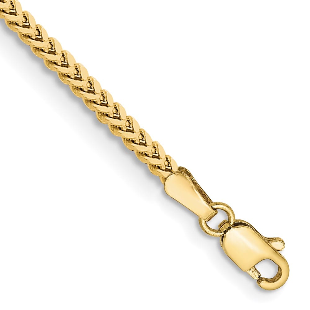 10K Yellow Gold 2.0mm Franco Chain Size 7