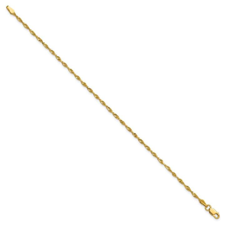 10K Yellow Gold 2.0mm Ultra D.C. Lightweight Rope Chain