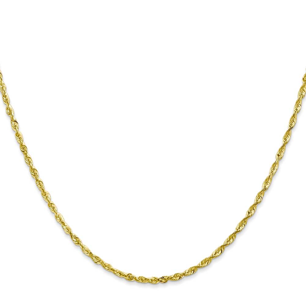10K Yellow Gold 2.0mm Ultra D.C. Lightweight Rope Chain