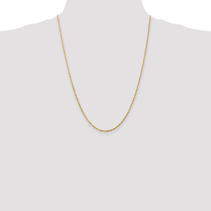 10K Yellow Gold 2.0mm Ultra D.C. Lightweight Rope Chain Size 24