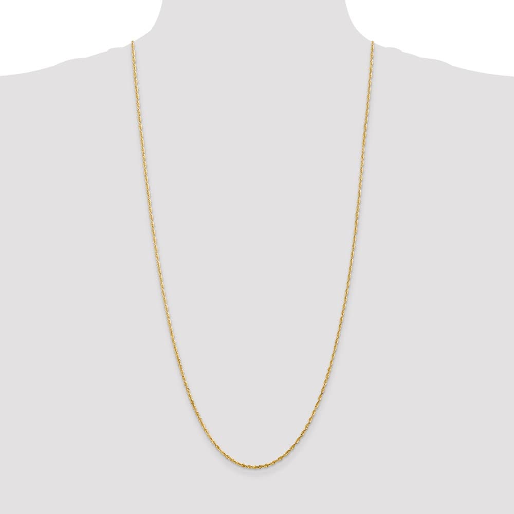 10K Yellow Gold 2.0mm Ultra D.C. Lightweight Rope Chain Size 30