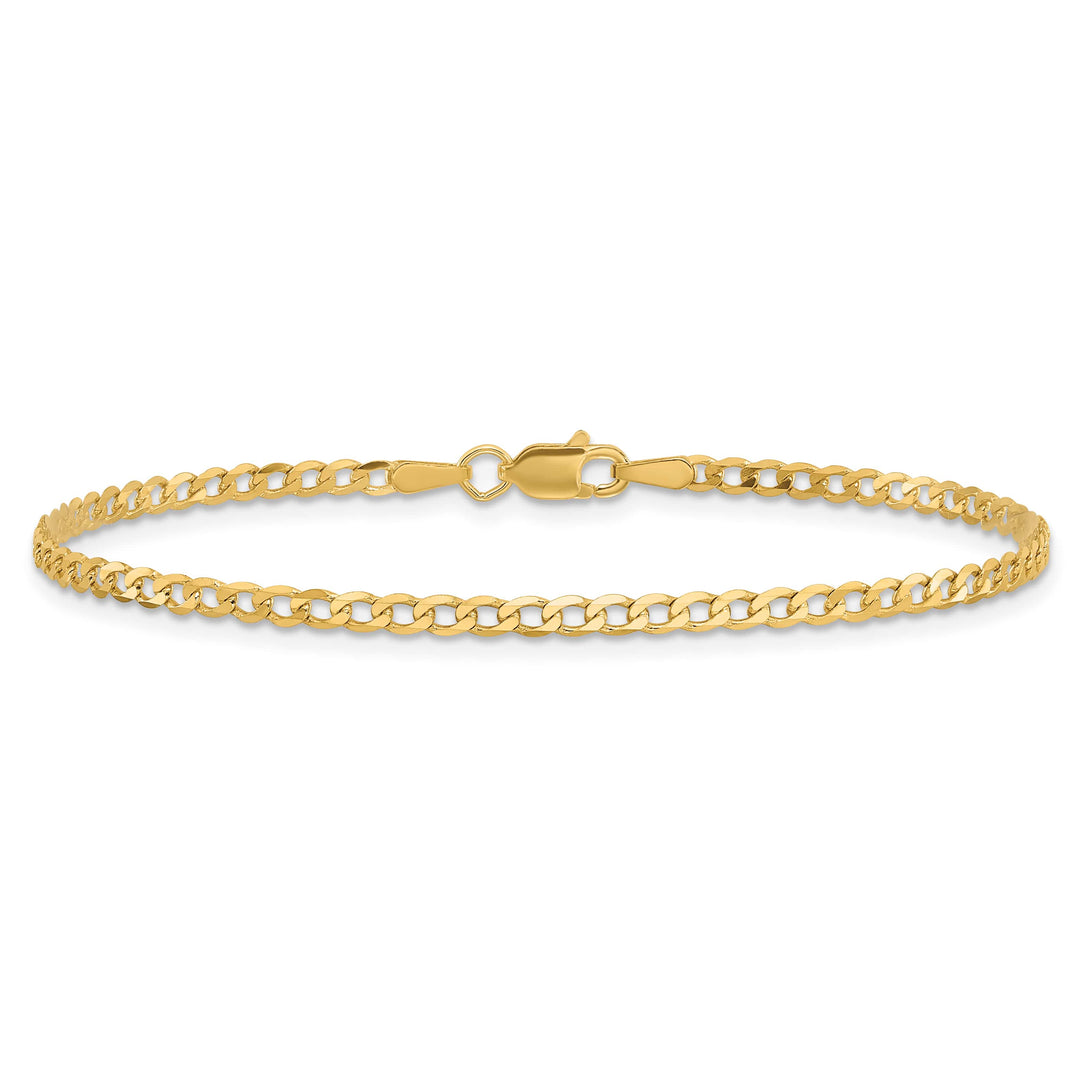 10K Yellow Gold 2.2 mm Curb Anklet