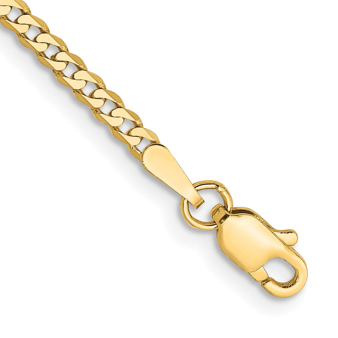 10K Yellow Gold 2.2 mm Curb Anklet