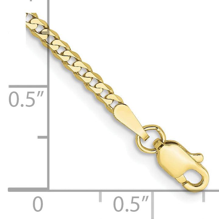 10K Yellow Gold 2.2 mm Curb Anklet