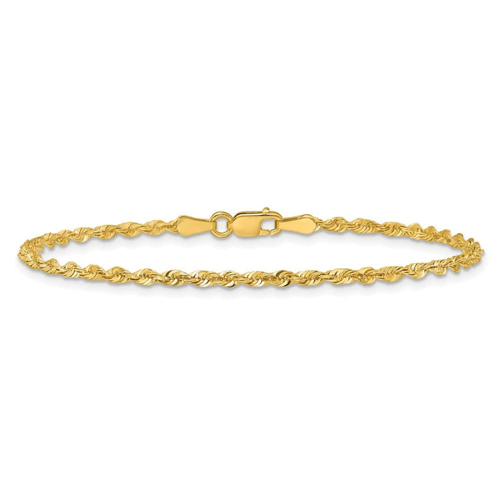 10K Yellow Gold 2.25 mm D.C. Extra-Light Rope Anklet
