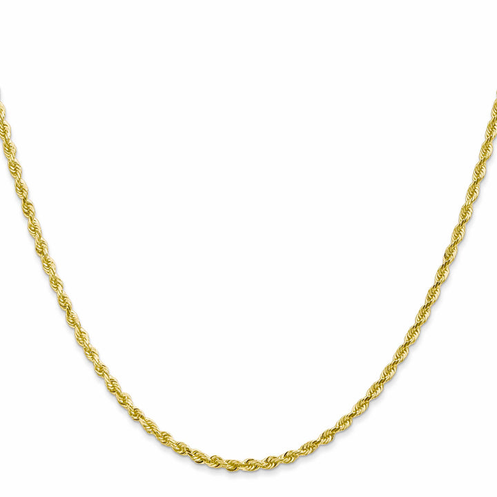 10K Yellow Gold 2.25mm D.C. Quadruple Rope Chain 26 Inch