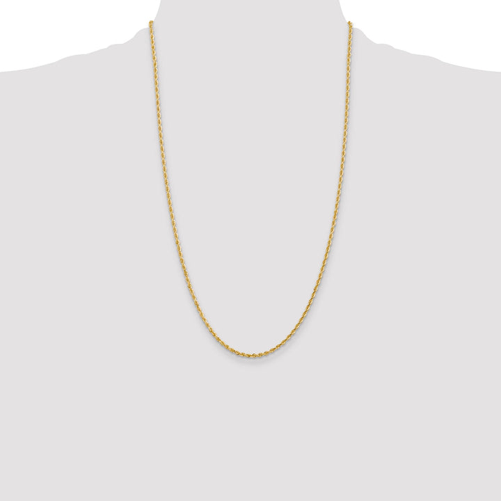 10K Yellow Gold 2.25mm D.C. Quadruple Rope Chain 26 Inch