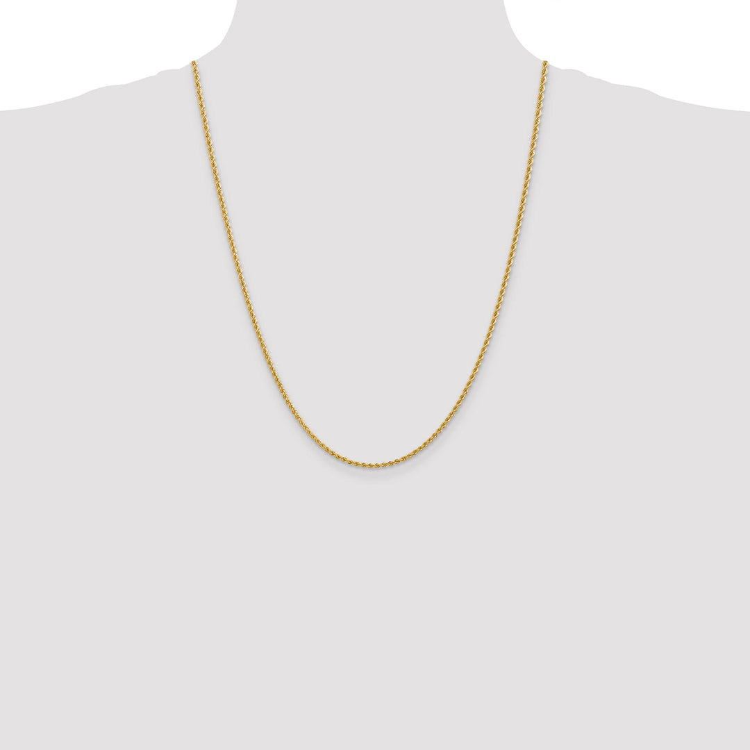 10K Yellow Gold 2.25mm Regular Rope Chain