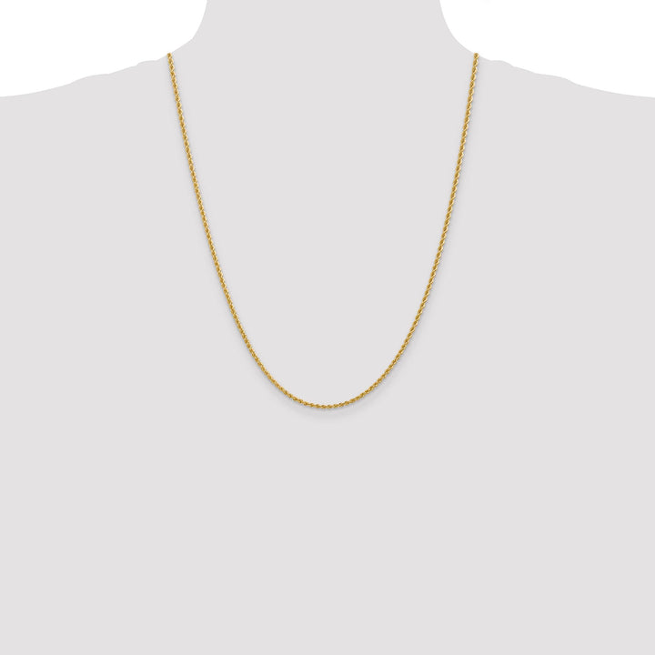 10K Yellow Gold 2.25mm Regular Rope Chain