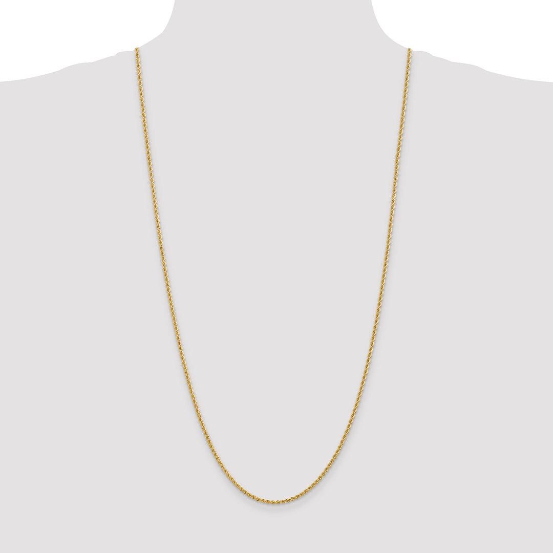 10K Yellow Gold 2.25mm Regular Rope Chain