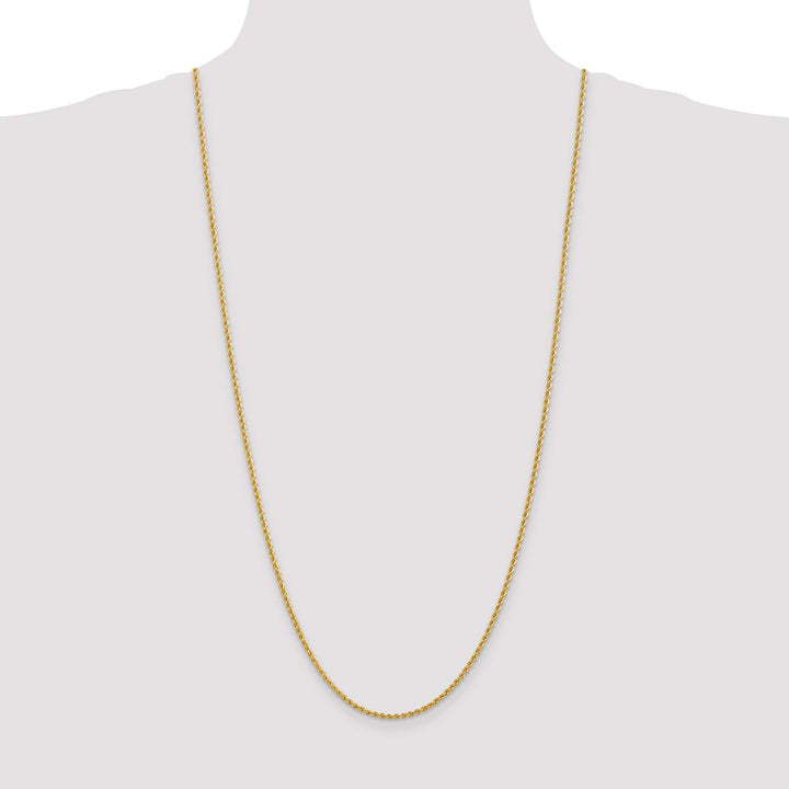 10K Yellow Gold 2.25mm Regular Rope Chain