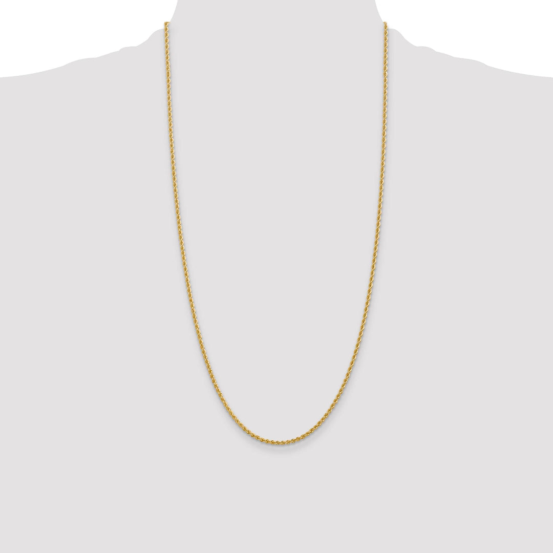10K Yellow Gold 2.25mm Regular Rope Chain