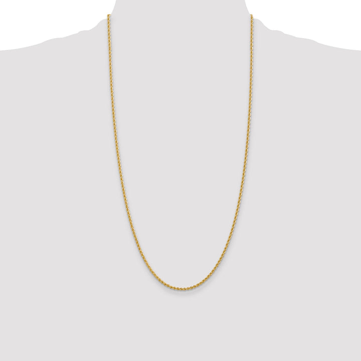 10K Yellow Gold 2.25mm Regular Rope Chain
