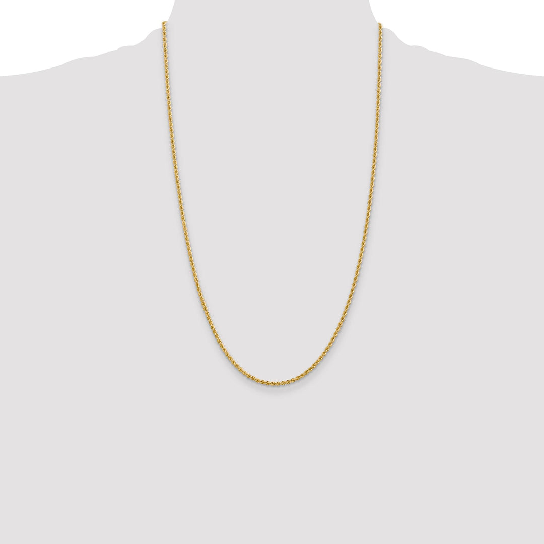 10K Yellow Gold 2.25mm Regular Rope Chain