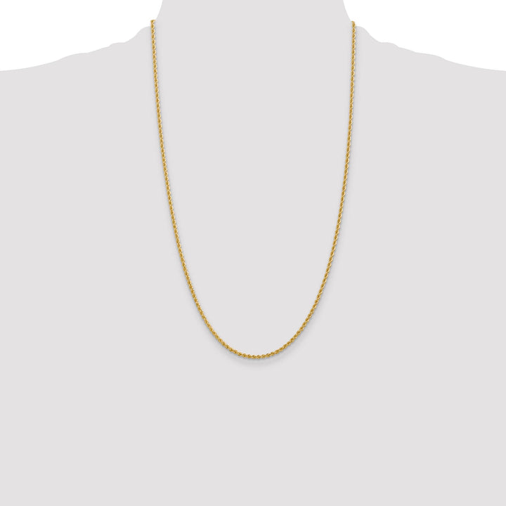 10K Yellow Gold 2.25mm Regular Rope Chain