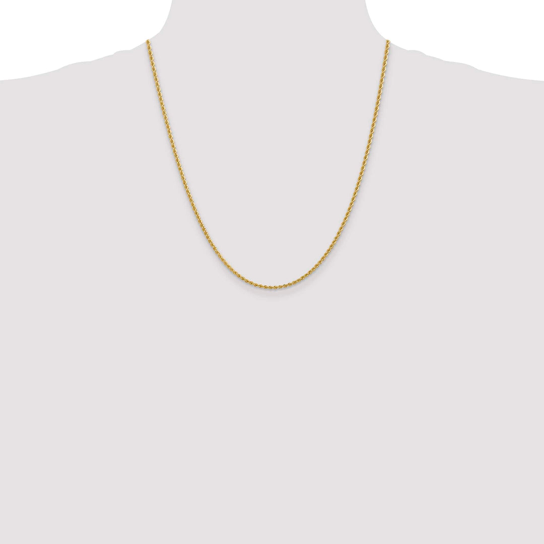 10K Yellow Gold 2.25mm Regular Rope Chain