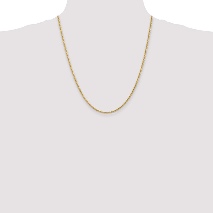 10K Yellow Gold 2.25mm Regular Rope Chain