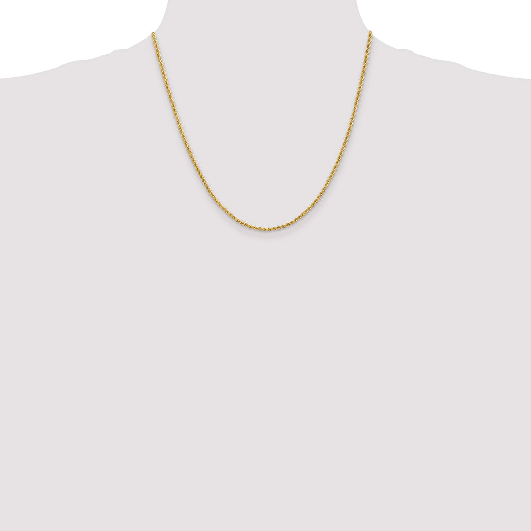 10K Yellow Gold 2.25mm Regular Rope Chain