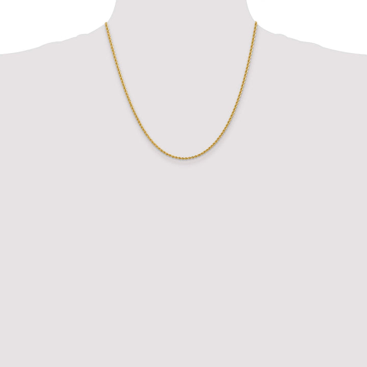10K Yellow Gold 2.25mm Regular Rope Chain