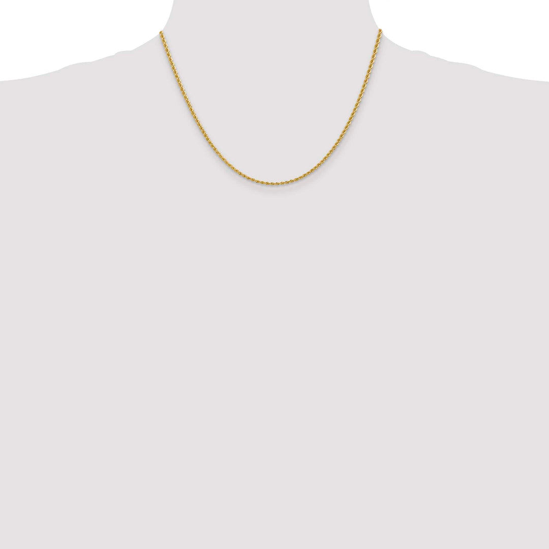 10K Yellow Gold 2.25mm Regular Rope Chain