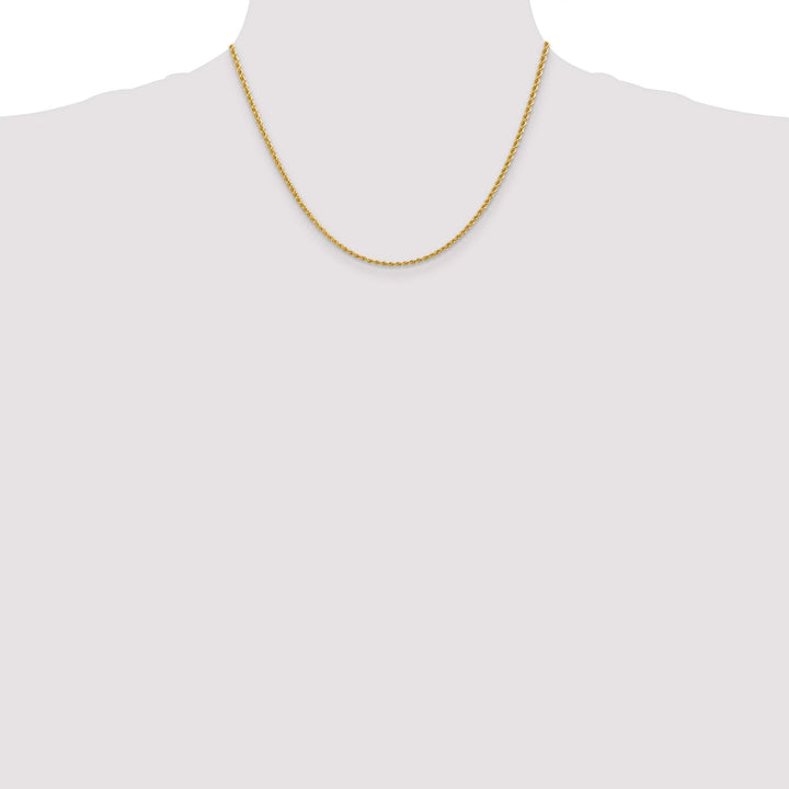 10K Yellow Gold 2.25mm Regular Rope Chain