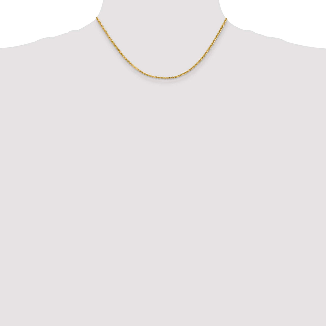 10K Yellow Gold 2.25mm Regular Rope Chain