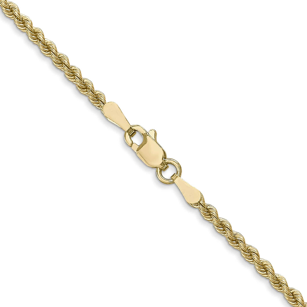 10K Yellow Gold 2.25mm Regular Rope Chain