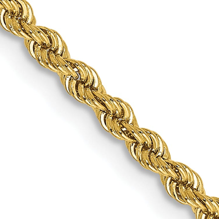 10K Yellow Gold 2.25mm Regular Rope Chain