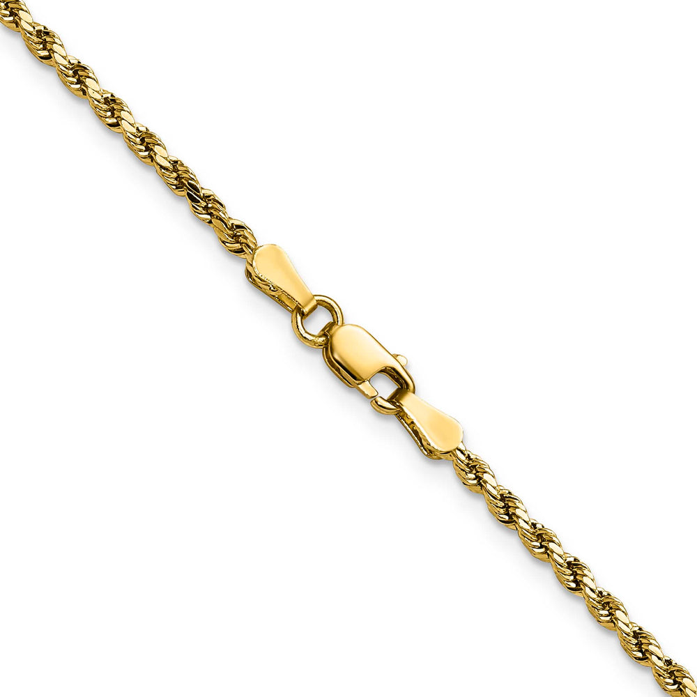 10K Yellow Gold 2.25mm Semi-Solid D.C. Rope Chain