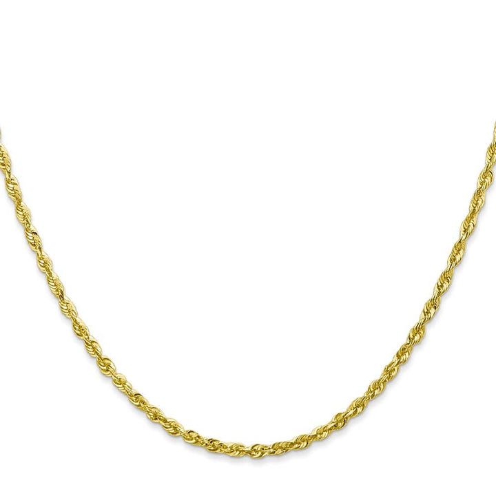 10K Yellow Gold 2.25mm Ultra D.C. Lightweight Rope Chain