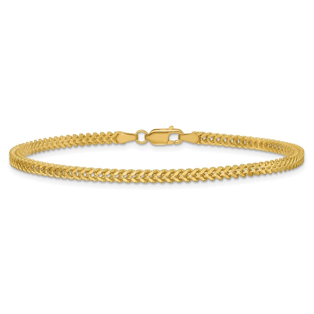 10K Yellow Gold 2.3mm Franco Chain