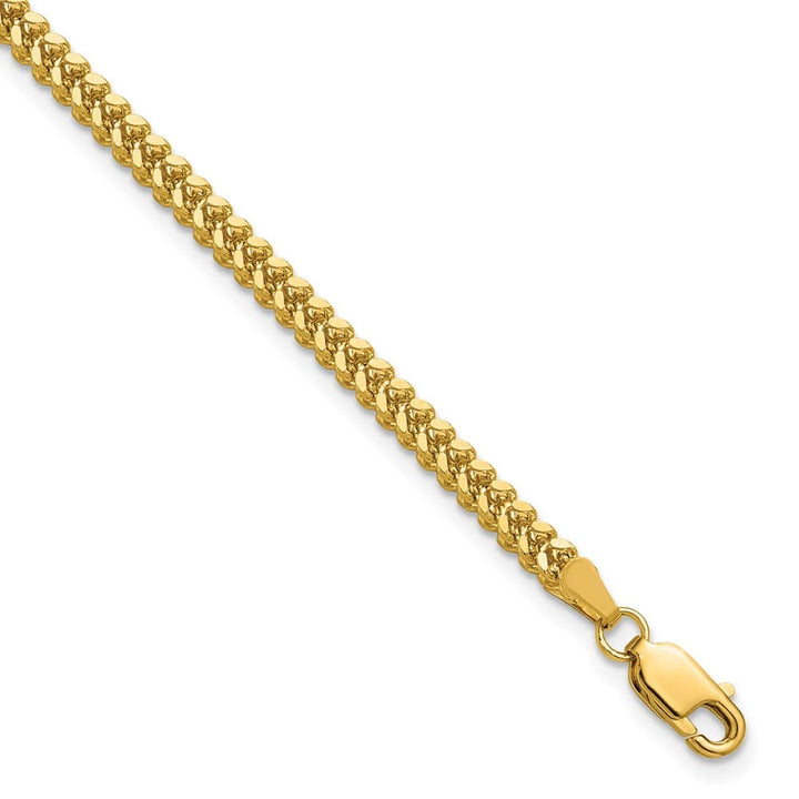 10K Yellow Gold 2.3mm Franco Chain Size 8
