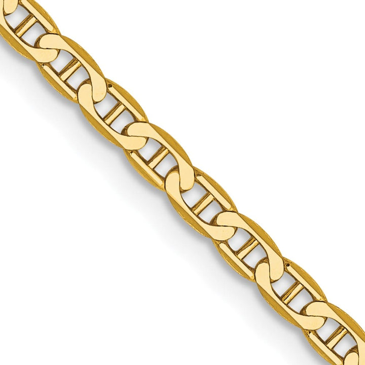10K Yellow Gold 2.4mm D.C. Flat Anchor Chain