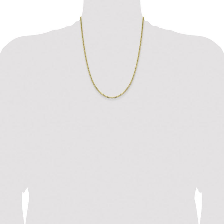 10K Yellow Gold 2.4mm D.C. Flat Anchor Chain Size 22