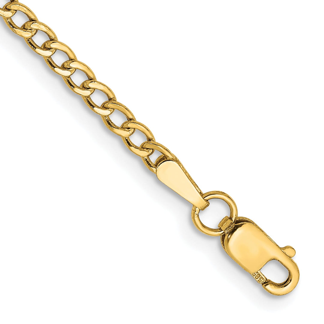 10K Yellow Gold 2.5 mm Curb Anklet