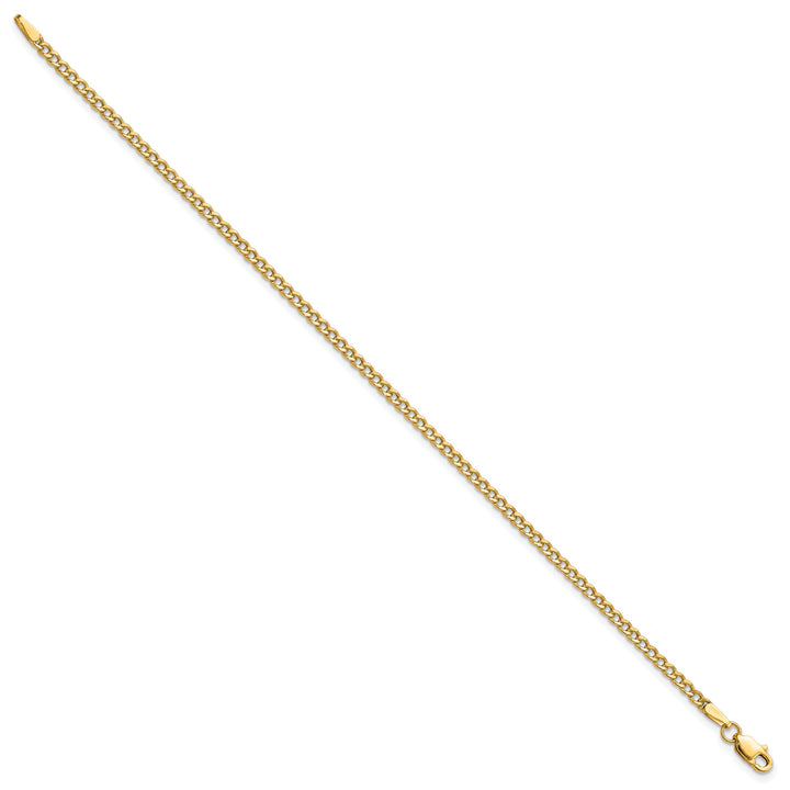 10K Yellow Gold 2.5 mm Curb Anklet