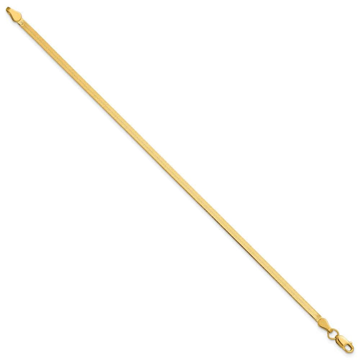 10K Yellow Gold 2.5 mm Silky Herringbone Anklet