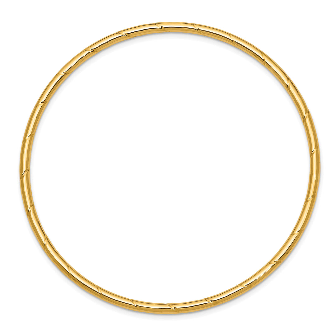 10K Yellow Gold 2.5 mm Slip On Bangle
