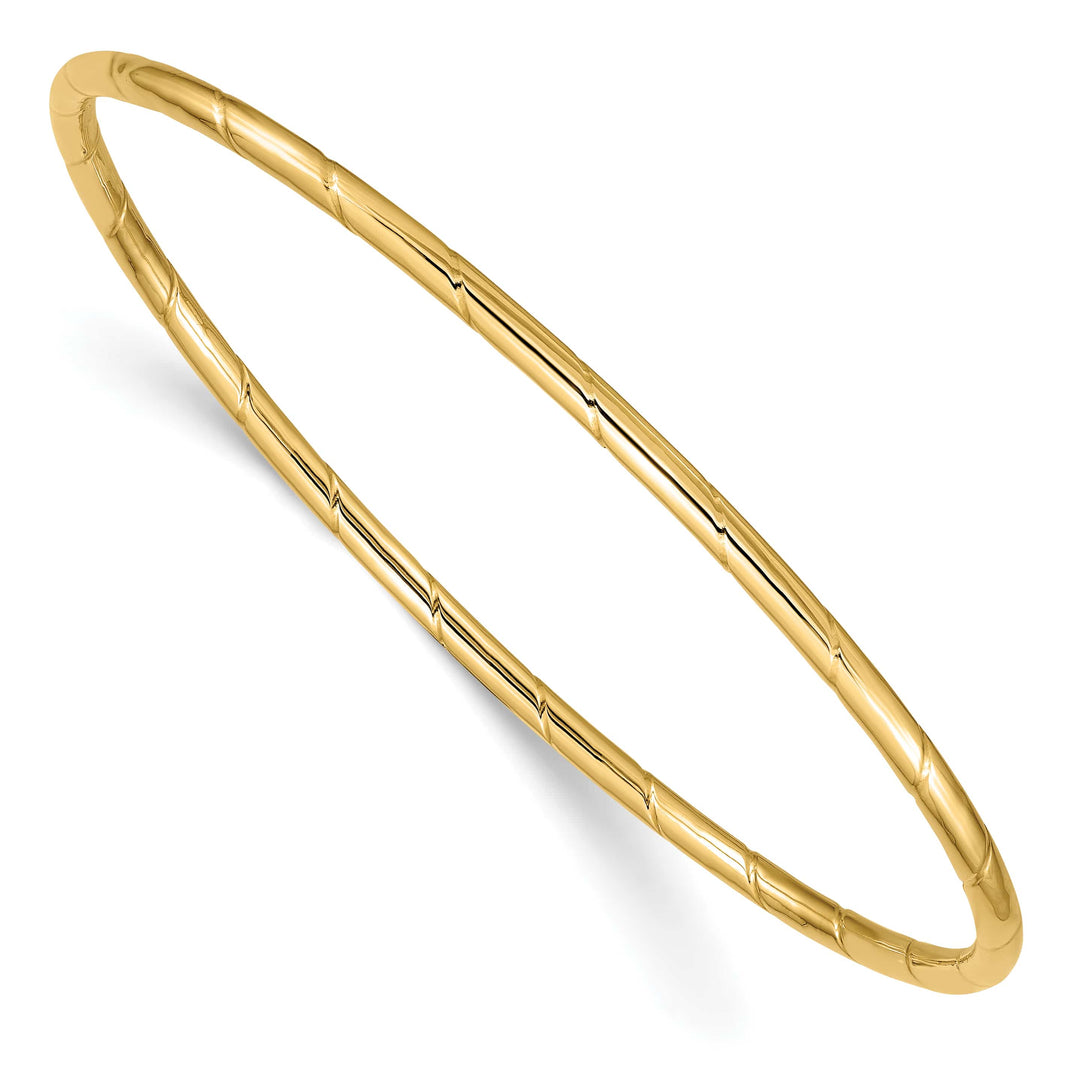 10K Yellow Gold 2.5 mm Slip On Bangle