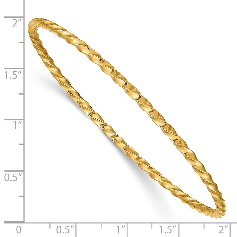 10K Yellow Gold 2.5 mm Slip On Bangle