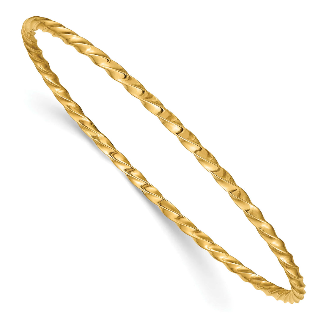10K Yellow Gold 2.5 mm Slip On Bangle