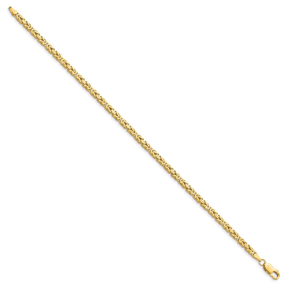 10K Yellow Gold 2.5mm Byzantine Chain