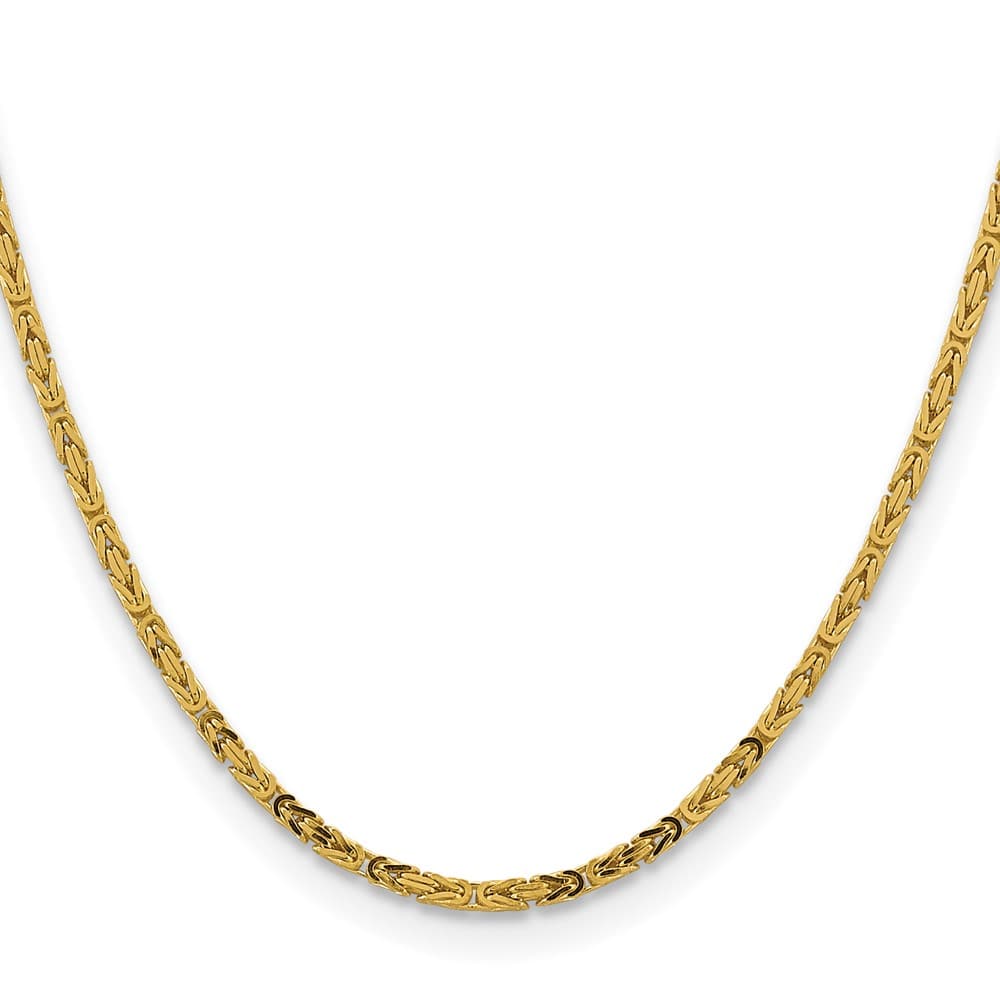 10K Yellow Gold 2.5mm Byzantine Chain