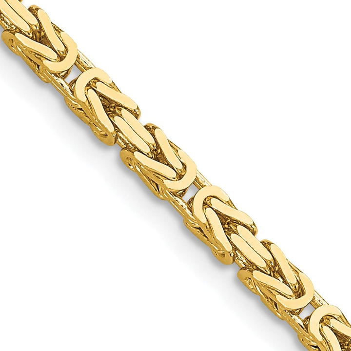 10K Yellow Gold 2.5mm Byzantine Chain