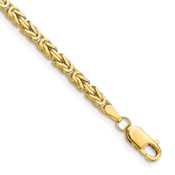 10K Yellow Gold 2.5mm Byzantine Chain Size 8